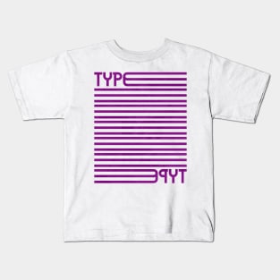 Type Stripes (Purple) Kids T-Shirt